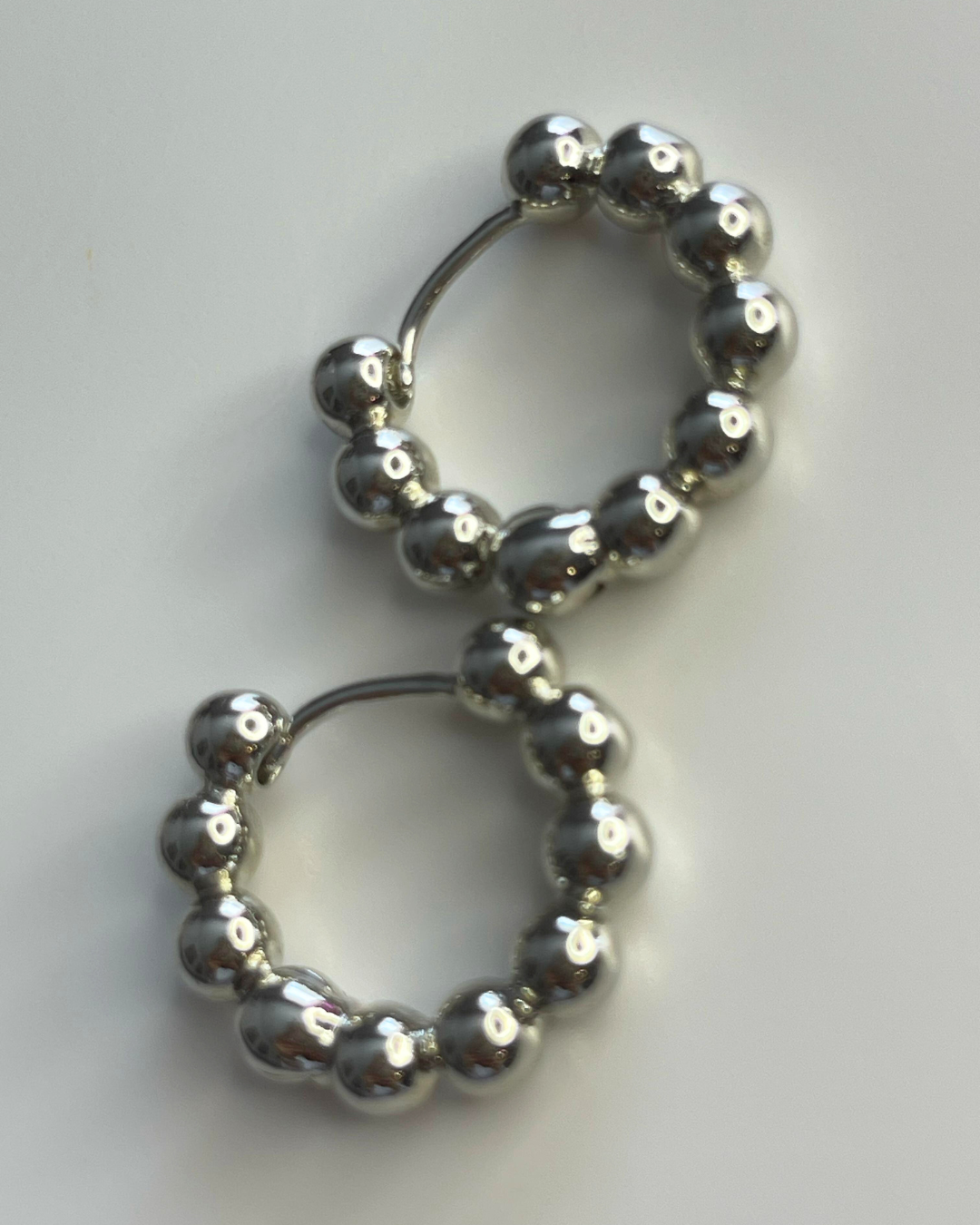 BEADS HOOPS SILVER