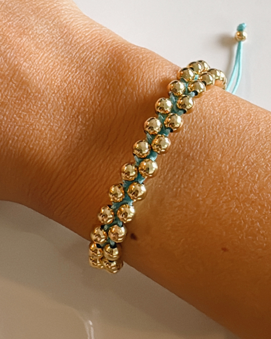 FANCY GOLD BEADS TURQUOISE